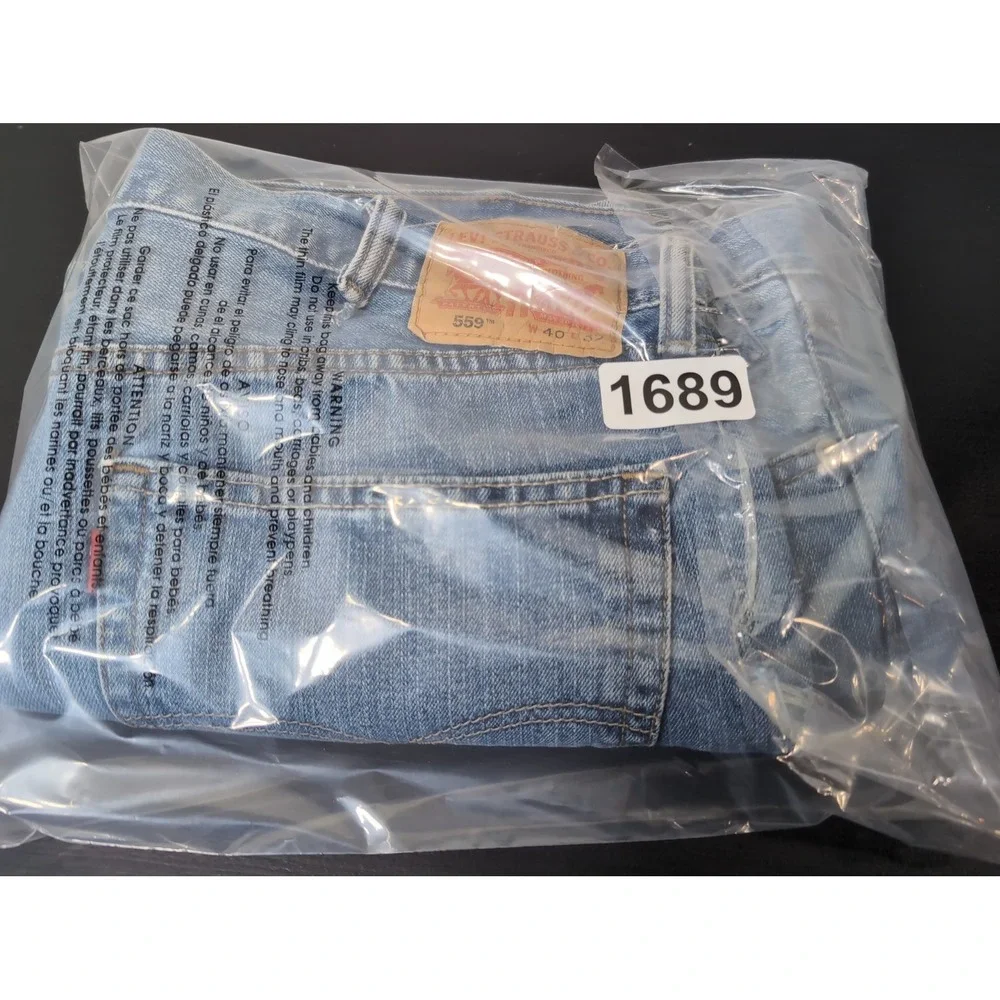 Levi's 559 Men 40 X 32 Western Jeans Distressed Warn In Relaxed Straight Stretch